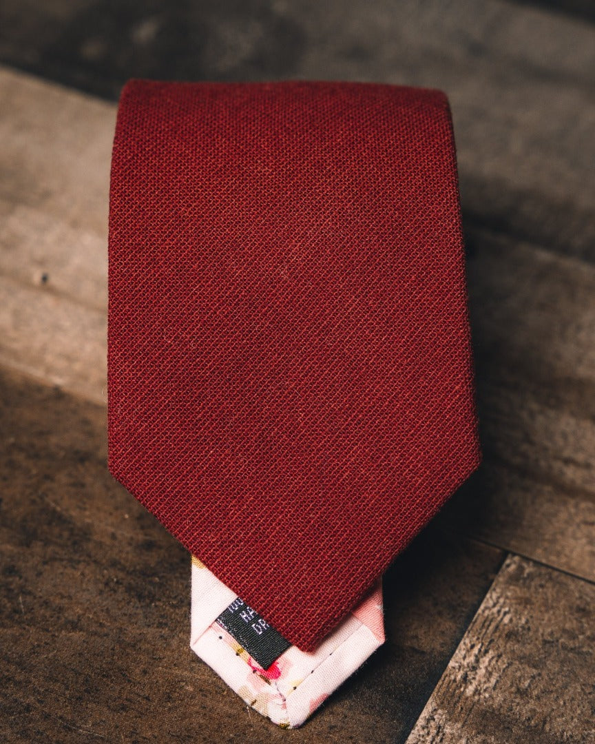 Secret Garden Floral Tie- Rose Red